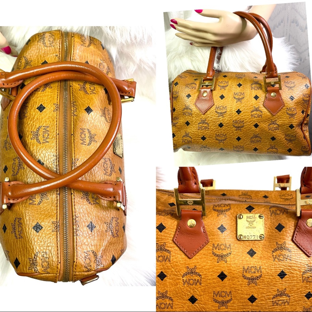 🍒 MCM Handbag, Leather Black and Brown - Picture 1 of 15
